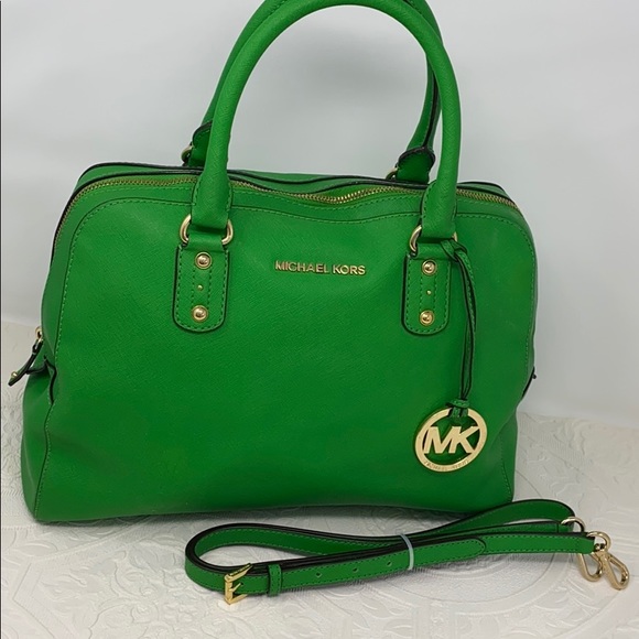 Michael Kors Handbags - Michael Kors Kelly Green Sarrifino Handbag